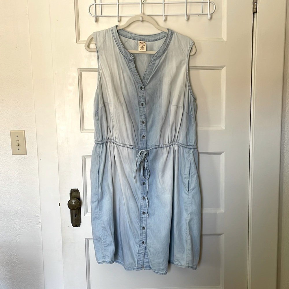 Faded Glory Soft Chambray sleeveless dress Size 1X